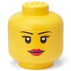 Lego Παιδικό Κουτί Αποθήκευσης από Πλαστικό Head Κίτρινο 24x24x27cm