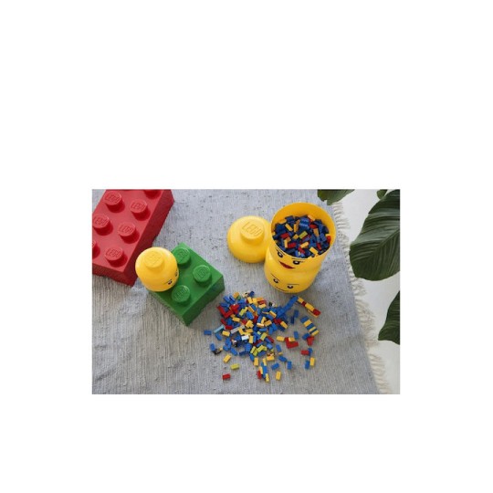 Lego Παιδικό Κουτί Αποθήκευσης από Πλαστικό Head Κίτρινο 24x24x27cm