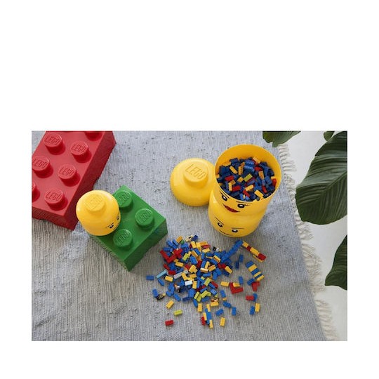 Lego Παιδικό Κουτί Αποθήκευσης από Πλαστικό Head Κίτρινο 24x24x27cm