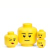 Lego Παιδικό Κουτί Αποθήκευσης από Πλαστικό Head Κίτρινο 24x24x27cm