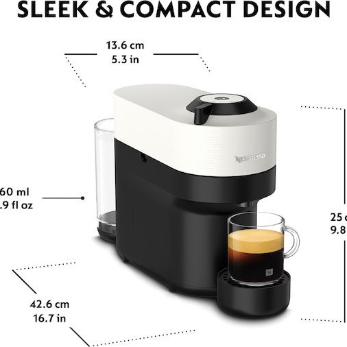 Krups Vertuo Pop Καφετιέρα για Κάψουλες Vertuo White