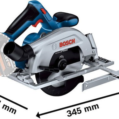 Bosch GKS 18V-57-2 Δισκοπρίονο 18V Solo με Σύστημα Αναρρόφησης