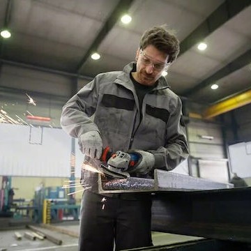 Bosch GWS 17-125 S Τροχός 125mm Ρεύματος 1700W με Ρύθμιση Στροφών