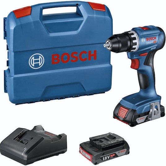 Bosch GSR 18V-45 Professional Δραπανοκατσάβιδο Μπαταρίας 18V 2x2Ah