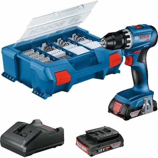 Bosch GSR 18V-45 Professional Δραπανοκατσάβιδο Μπαταρίας 18V 2x2Ah