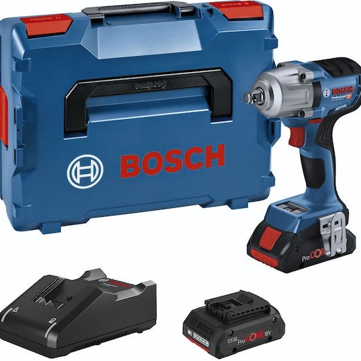 Bosch GDS 18V-450 HC Μπουλονόκλειδο Μπαταρίας 18V 2x4Ah με Υποδοχή 1/2