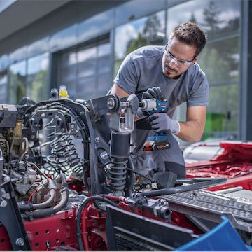 Bosch GDS 18V-450 HC Μπουλονόκλειδο Μπαταρίας 18V 2x4Ah με Υποδοχή 1/2