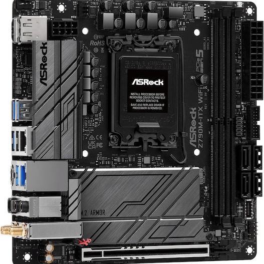 ASRock Z790M-ITX WiFi Motherboard Mini ITX με Intel 1700 Socket 90-MXBKE0-A0UAYZ
