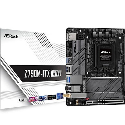ASRock Z790M-ITX WiFi Motherboard Mini ITX με Intel 1700 Socket 90-MXBKE0-A0UAYZ