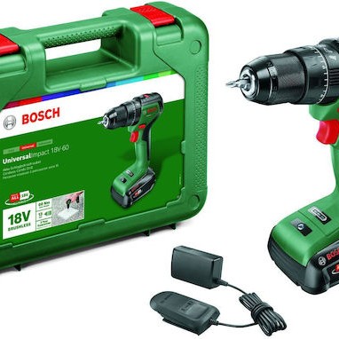 Bosch Universal Impact Κρουστικό Δραπανοκατσάβιδο Μπαταρίας Brushless 18V 1x2Ah