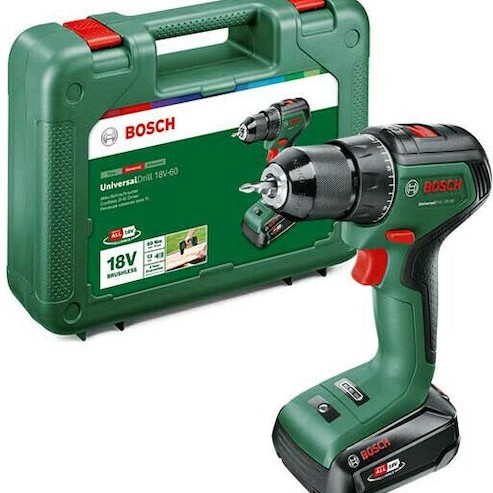 Bosch Universaldrill Brushless Δραπανοκατσάβιδο Μπαταρίας Brushless 18V 1x1.5Ah