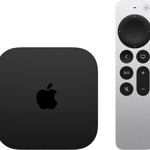 Apple TV Box MN893 4K UHD με WiFi και 128GB Αποθηκευτικό Χώρο με Λειτουργικό tvOS και Siri