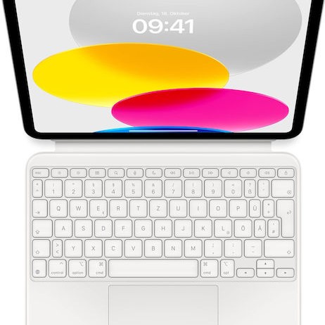 Apple Magic Keyboard Flip Cover Γερμανικά Λευκό (iPad 2022 10.9'') MQDP3D/A