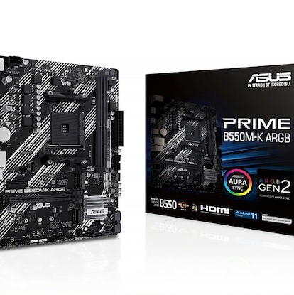 Asus Prime B550M-K ARGB Motherboard Micro ATX με AMD AM4 Socket
