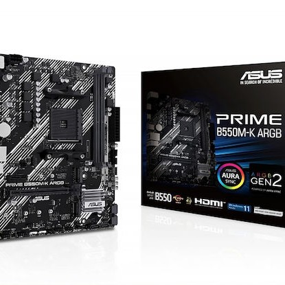 Asus Prime B550M-K ARGB Motherboard Micro ATX με AMD AM4 Socket