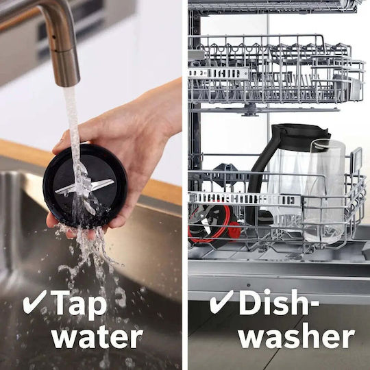 Bosch Μπλέντερ 1.5lt 1200W Μαύρο MMB6177S