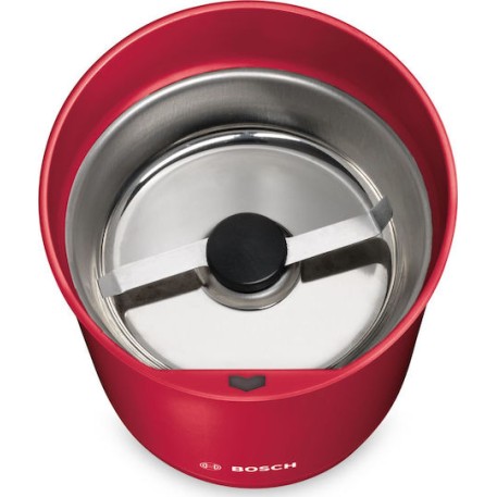 Bosch Ηλεκτρικός Μύλος Καφέ 180W με Χωρητικότητα 75gr Κόκκινος