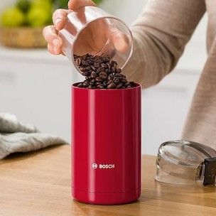 Bosch Ηλεκτρικός Μύλος Καφέ 180W με Χωρητικότητα 75gr Κόκκινος