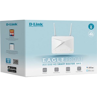 D-Link G415 Eagle Pro AI 4G Ασύρματο 4G Mobile Router Wi‑Fi 6 με 3 Θύρες Gigabit Ethernet