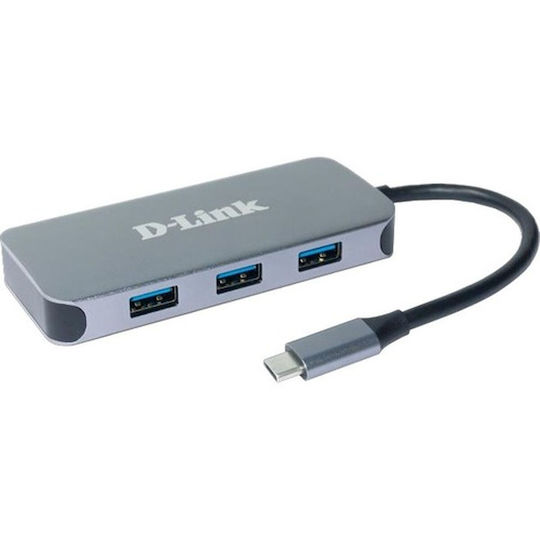 D-Link USB-C Docking Station με HDMI 4K PD Ethernet Γκρι (DUB-2335)