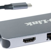 D-Link USB-C Docking Station με HDMI 4K PD Ethernet Γκρι (DUB-2335)