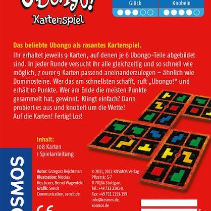 Επιτραπέζιο Παιχνίδι Ubongo The Card Game για 2-4 Παίκτες 8+ Ετών (GER) Kosmos