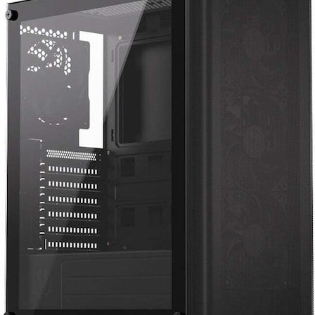 Endorfy Ventum 200 Air Gaming Midi Tower Κουτί Υπολογιστή με Πλαϊνό Παράθυρο Μαύρο
