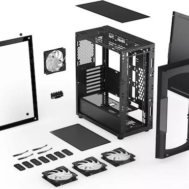 Endorfy Regnum 400 ARGB Gaming Midi Tower Κουτί Υπολογιστή με Πλαϊνό Παράθυρο Μαύρο