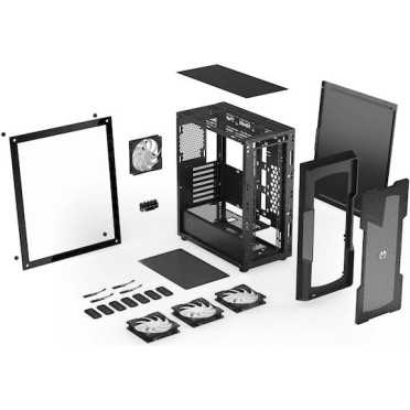 Endorfy Regnum 400 ARGB Gaming Midi Tower Κουτί Υπολογιστή με Πλαϊνό Παράθυρο Μαύρο