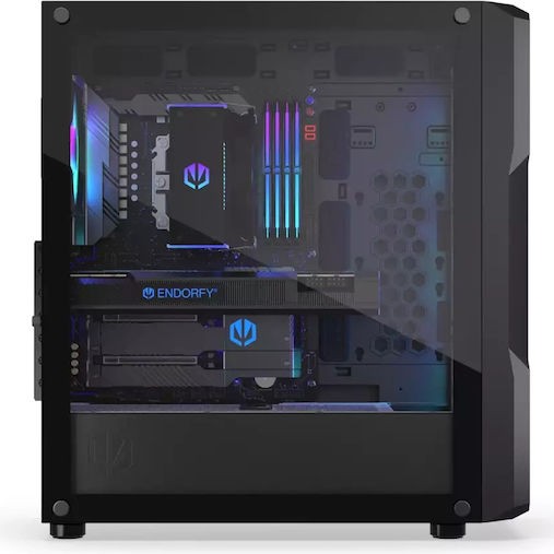 Endorfy Regnum 400 ARGB Gaming Midi Tower Κουτί Υπολογιστή με Πλαϊνό Παράθυρο Μαύρο