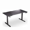 Ηλεκτρικό Γραφείο Atlas Ξύλινο Black με Μεταλλικά Πόδια & Ρυθμιζόμενο Ύψος 150x78εκ.