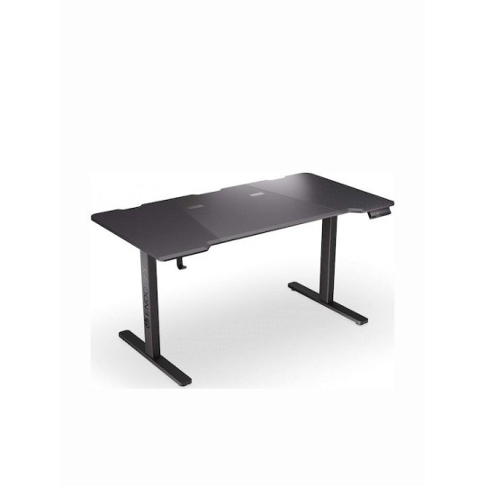 Ηλεκτρικό Γραφείο Atlas Ξύλινο Black με Μεταλλικά Πόδια & Ρυθμιζόμενο Ύψος 150x78εκ.