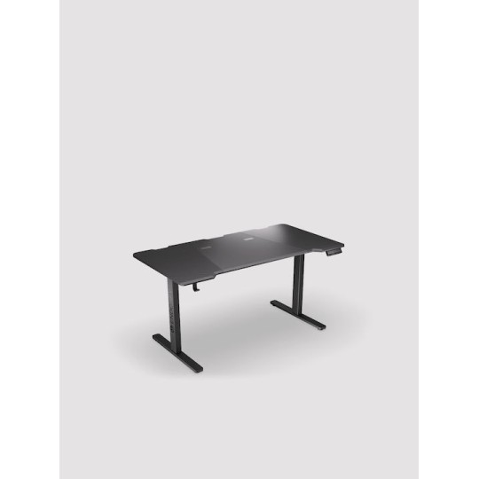 Ηλεκτρικό Γραφείο Atlas Ξύλινο Black με Μεταλλικά Πόδια & Ρυθμιζόμενο Ύψος 150x78εκ.