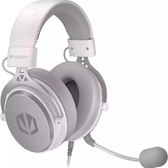 Endorfy VIRO Plus USB Over Ear Gaming Headset με σύνδεση USB Onyx White