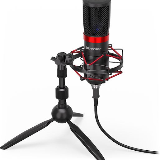 Endorfy Solum Streaming T Σετ Πυκνωτικό Μικρόφωνο USB Επιτραπέζιο για Φωνητικά