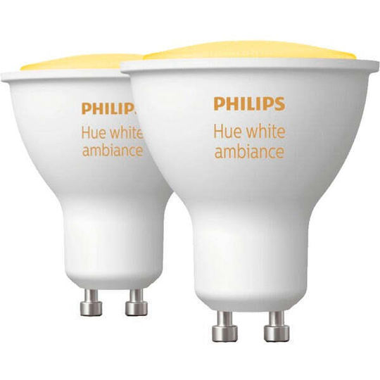 Philips Smart Λάμπα LED 35W για Ντουί GU10 Ρυθμιζόμενο Λευκό 350lm
