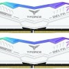 TeamGroup Delta RGB White DDR5 32GB RAM με 2x16GB Modules και Ταχύτητα 7600 για Desktop