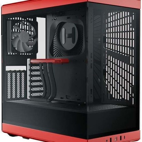 HYTE Y40 Gaming Midi Tower Κουτί Υπολογιστή με Πλαϊνό Παράθυρο Κόκκινο