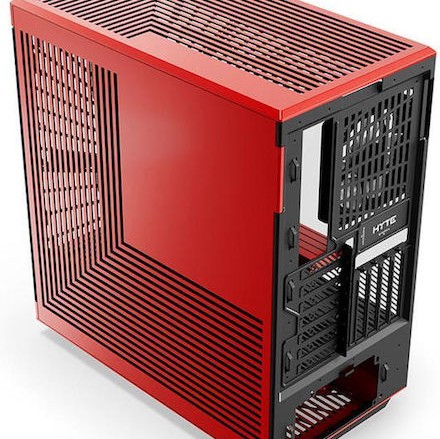 HYTE Y40 Gaming Midi Tower Κουτί Υπολογιστή με Πλαϊνό Παράθυρο Κόκκινο