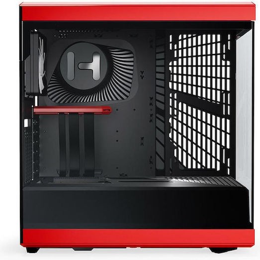 HYTE Y40 Gaming Midi Tower Κουτί Υπολογιστή με Πλαϊνό Παράθυρο Κόκκινο