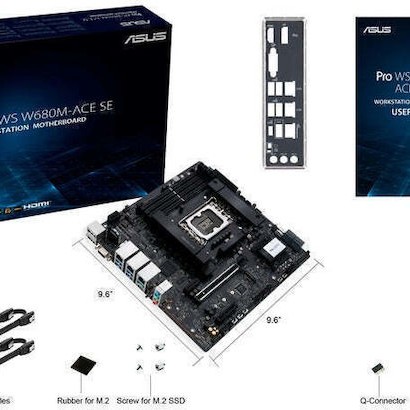 Asus Pro WS W680M-ACE SE Motherboard Micro ATX με Intel 1700 Socket