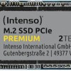 Intenso Premium SSD 2TB M.2 NVMe PCI Express 3.0 3835470