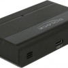 DeLock USB 3.1 Hub 4 Θυρών με σύνδεση USB-C και Εξωτερική Παροχή Ρεύματος