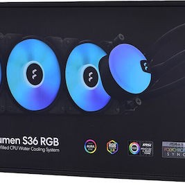 Fractal Design Lumen S36 RGB V2 (v2) Υδρόψυξη Επεξεργαστή Τριπλού Ανεμιστήρα 120mm για Socket AM4/AM5/1700/1200/115x