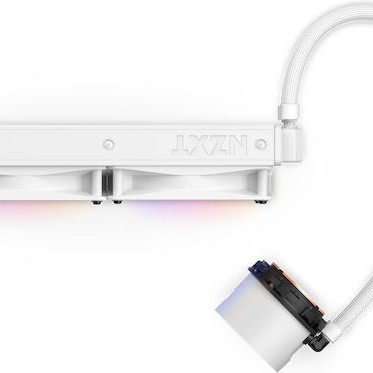 NZXT Kraken 240 RGB Υδρόψυξη Επεξεργαστή Διπλού Ανεμιστήρα 120mm για Socket AM4/AM5/1700/1200/115x Λευκή