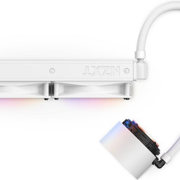 NZXT Kraken 240 Elite RGB Υδρόψυξη Επεξεργαστή Διπλού Ανεμιστήρα 120mm για Socket AM4/AM5/1700/1200 Λευκή