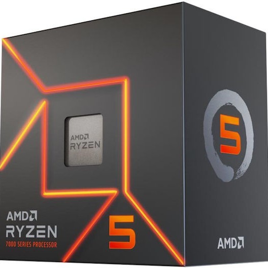 AMD Ryzen 5 7600 3.8GHz Επεξεργαστής 6 Πυρήνων για Socket AM5 σε Κουτί με Ψύκτρα