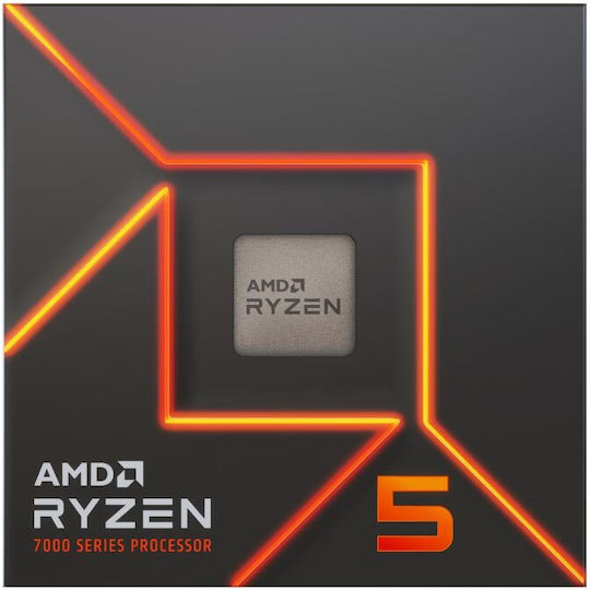 AMD Ryzen 5 7600 3.8GHz Επεξεργαστής 6 Πυρήνων για Socket AM5 σε Κουτί με Ψύκτρα