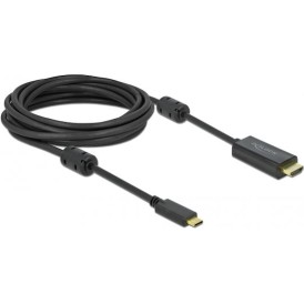 DeLock Cable HDMI male - USB-C male 5m Μαύρο