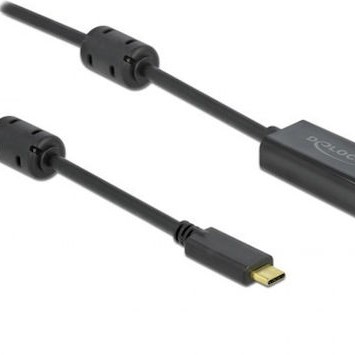 DeLock Cable HDMI male - USB-C male 5m Μαύρο